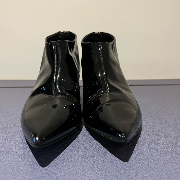 Topshop Black Patent Ankle Booties - Picture 2 of 6